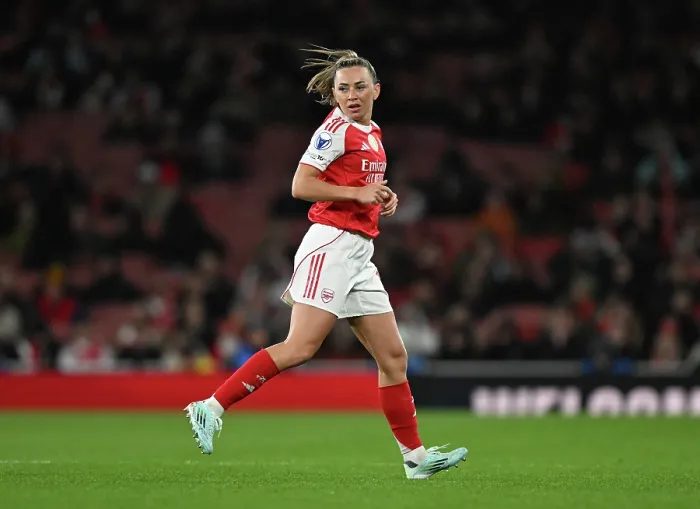 Framed Print : Arsenal v Chelsea - UEFA Women's Champions League 2025 / 26 Quarter-finals First Leg Arsenal v Chelsea - UEFA Women's Champions League 2025 / 26 Quarter-finals First Leg