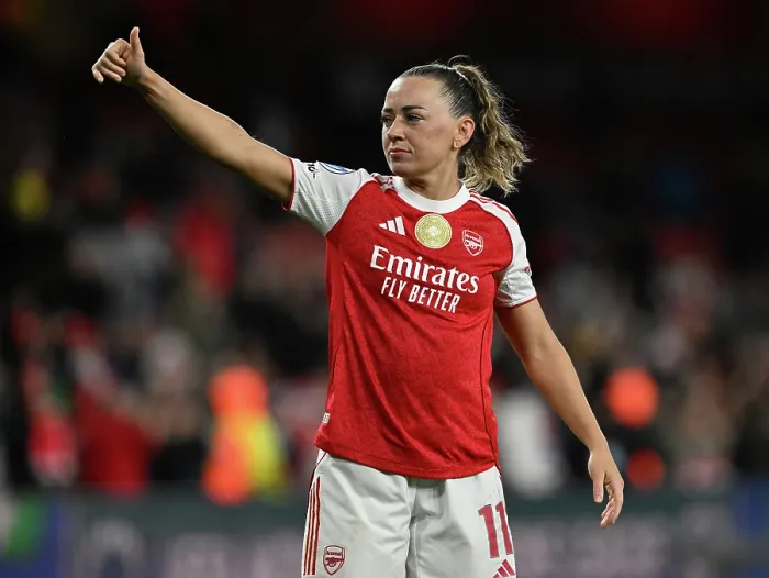 Framed Print : Arsenal v Chelsea - UEFA Women's Champions League 2025 / 26 Quarter-finals First Leg Arsenal v Chelsea - UEFA Women's Champions League 2025 / 26 Quarter-finals First Leg