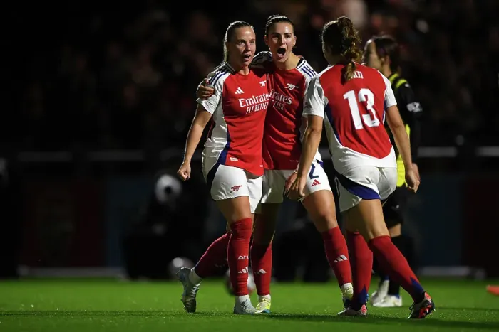 Framed Print : Arsenal v Hacken: UEFA Women's Champions League 2nd Round 2nd Leg