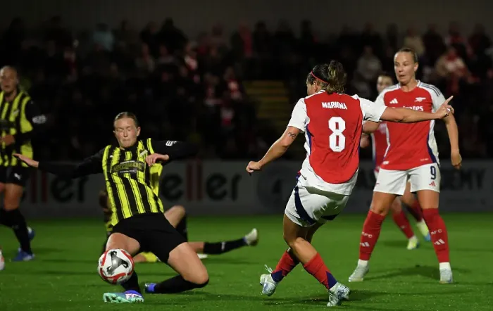 Framed Print : Arsenal v Hacken: UEFA Women's Champions League 2nd Round 2nd Leg Framed Print : Arsenal v Hacken: UEFA Women's Champions League 2nd Round 2nd Leg
