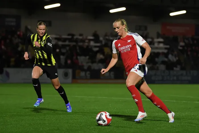 Framed Print : Arsenal v Hacken: UEFA Women's Champions League 2nd Round 2nd Leg
