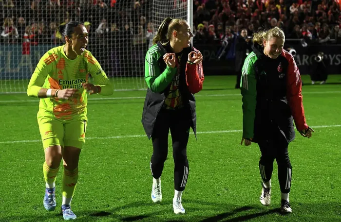 Framed Print : Arsenal v Hacken: UEFA Women's Champions League 2nd Round 2nd Leg