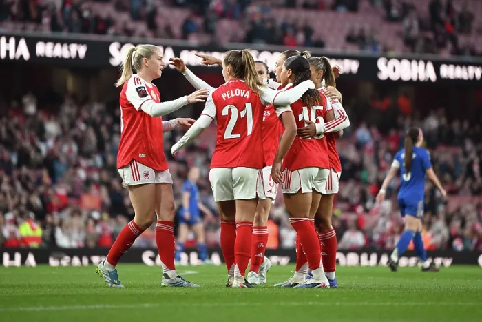 Framed Print : Arsenal v Leicester City - Barclays Women's Super League Arsenal v Leicester City - Barclays Women's Super League