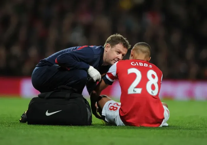 Framed Print : Arsenal v Liverpool: Kieran Gibbs Sidelined by Injury Framed Print : Arsenal v Liverpool: Kieran Gibbs Sidelined by Injury
