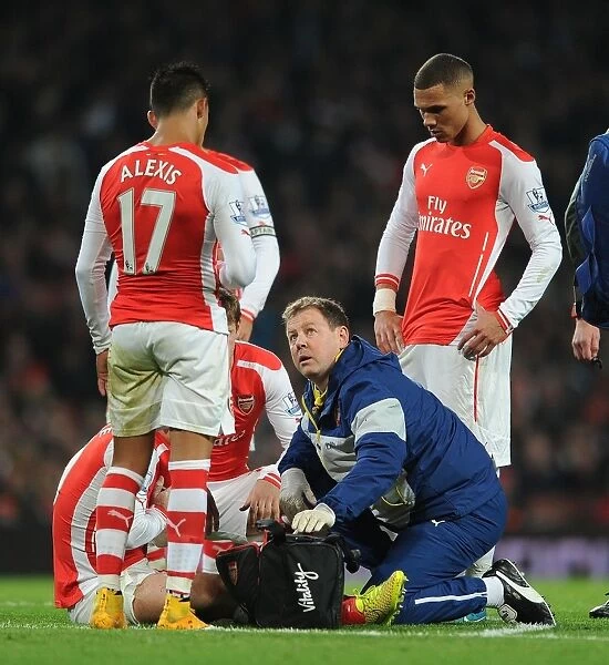 Arsenal v Manchester United: Jack Wilshere's Injury Treatment (2014-15)