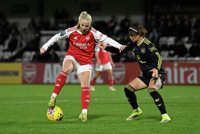 Framed Print : Arsenal v Manchester United - Subway Women's League Cup Semi Final Arsenal v Manchester United - Subway Women's League Cup Semi Final