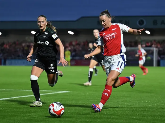 Framed Print : Arsenal v Rosenborg: UEFA Women's Champions League First Round Mini-Tournament Final Framed Print : Arsenal v Rosenborg: UEFA Women's Champions League First Round Mini-Tournament Final