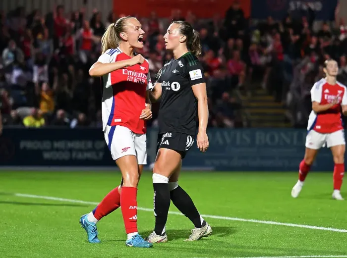 Framed Print : Arsenal v Rosenborg: UEFA Women's Champions League First Round Mini-Tournament Final Framed Print : Arsenal v Rosenborg: UEFA Women's Champions League First Round Mini-Tournament Final