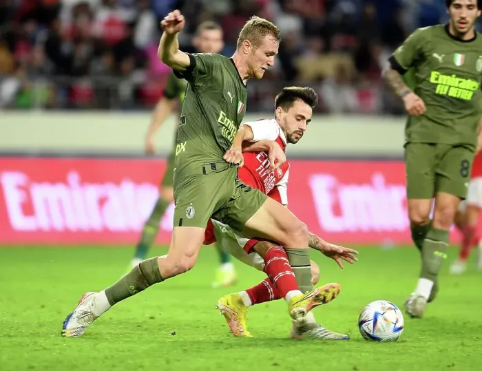 Framed Print : Arsenal vs AC Milan: Dubai Super Cup Showdown, 2022 Framed Print : Arsenal vs AC Milan: Dubai Super Cup Showdown, 2022