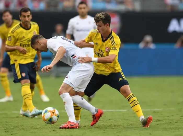 Framed Print : Arsenal vs. ACF Fiorentina: Clash in Carolina - 2019 International Champions Cup, Charlotte
