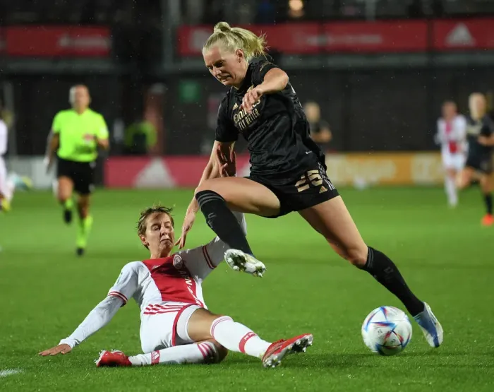 Framed Print : Arsenal vs Ajax Women: UEFA Champions League Showdown at Johan Cruyff Arena Framed Print : Arsenal vs Ajax Women: UEFA Champions League Showdown at Johan Cruyff Arena