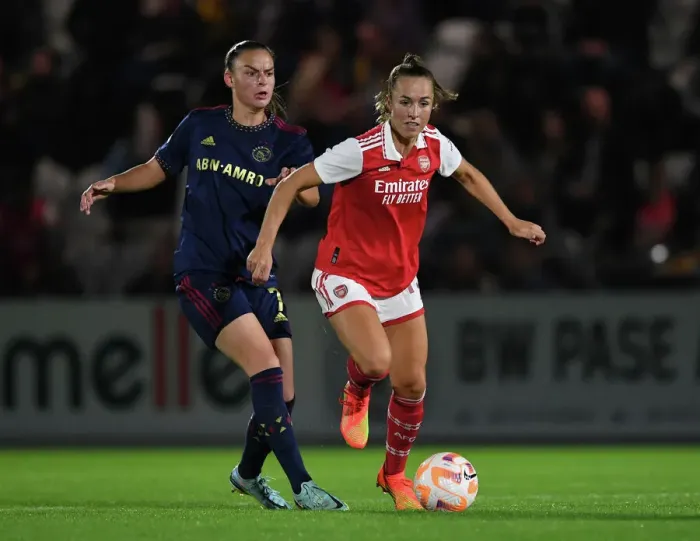 Framed Print : Arsenal vs. Ajax: Women's Champions League Second Qualifying Round First Leg Framed Print : Arsenal vs. Ajax: Women's Champions League Second Qualifying Round First Leg