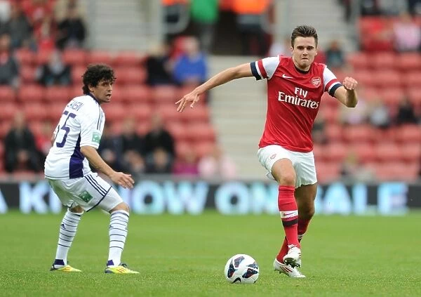 Arsenal vs Anderlecht: Carl Jenkinson in Action at the 2012-13 Pre-Season Match