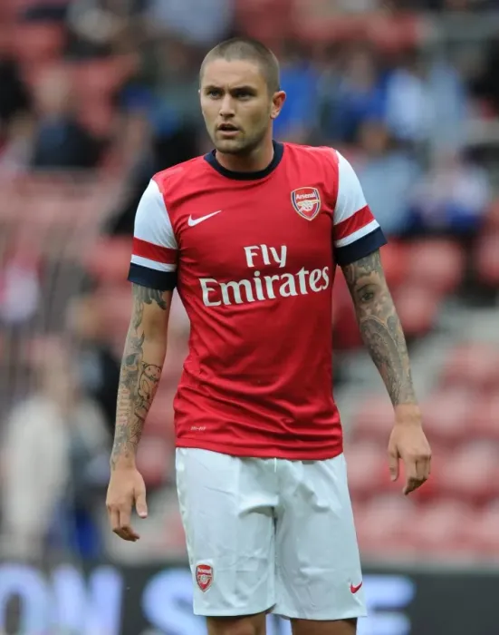 Framed Print : Arsenal vs. Anderlecht: Henri Lansbury in Pre-Season Action (Markus Liebherr Memorial Cup, 2012)