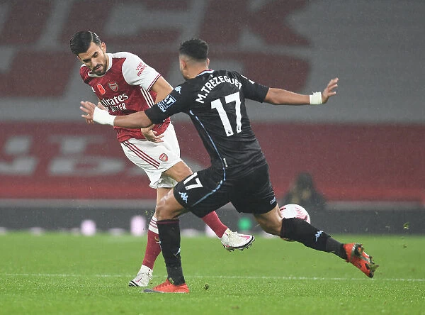 Arsenal vs Aston Villa: Dani Ceballos Clashes with Trezeguet in Empty Emirates Stadium, Premier League 2020-21