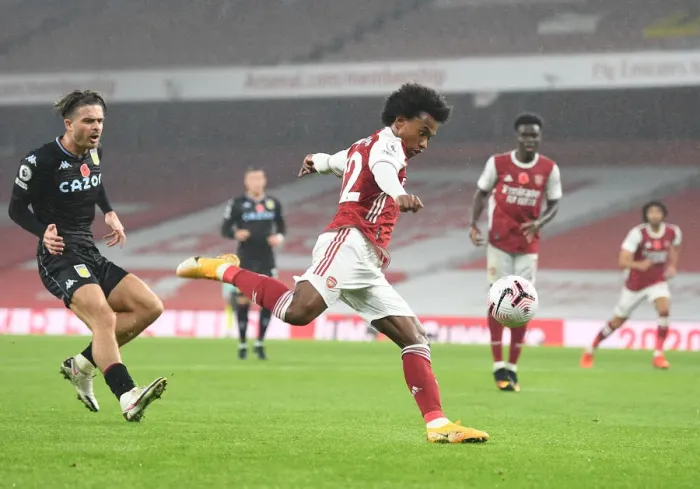 Framed Print : Arsenal vs Aston Villa: Empty Emirates Showdown in the Premier League (2020-21) Framed Print : Arsenal vs Aston Villa: Empty Emirates Showdown in the Premier League (2020-21)