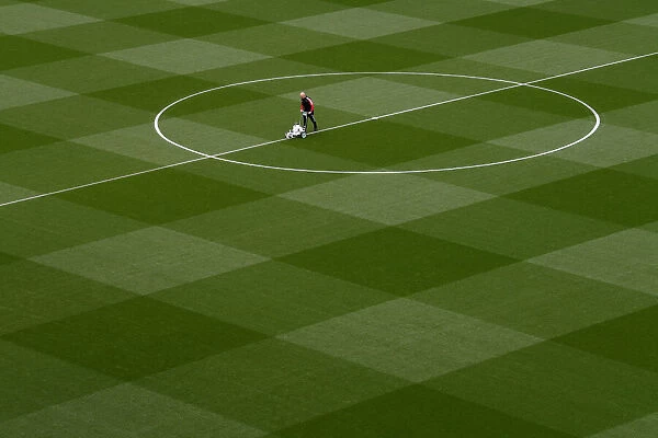 Arsenal vs Aston Villa: Pre-Match Pitch Preparation at Emirates Stadium