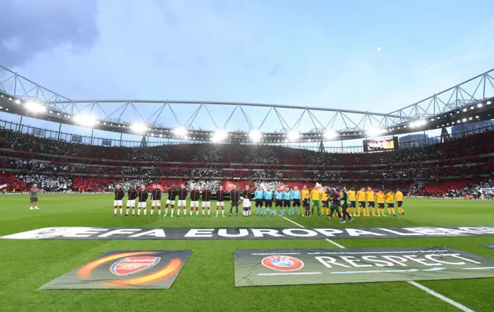 Framed Print : Arsenal vs Atletico Madrid: Europa League Semi-Final Clash (2017-18)