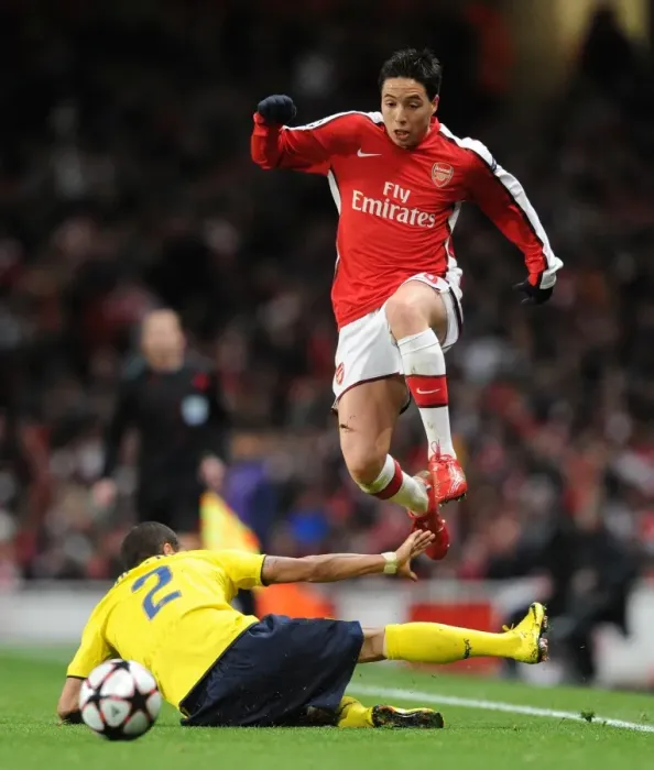 Framed Print : Arsenal vs. Barcelona: Samir Nasri vs. Daniel Alves - Thrilling 2:2 Stalemate in the 2010 UEFA Champions League Quarterfinals Framed Print : Arsenal vs. Barcelona: Samir Nasri vs. Daniel Alves - Thrilling 2:2 Stalemate in the 2010 UEFA Champions League Quarterfinals