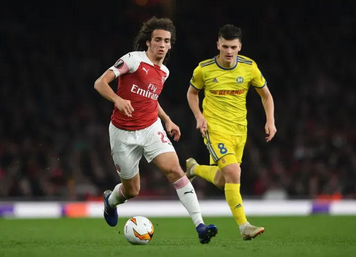 Framed Print : Arsenal vs BATE Borisov: Matteo Guendouzi Clashes with Stanislav Dragun in Europa League Showdown Framed Print : Arsenal vs BATE Borisov: Matteo Guendouzi Clashes with Stanislav Dragun in Europa League Showdown