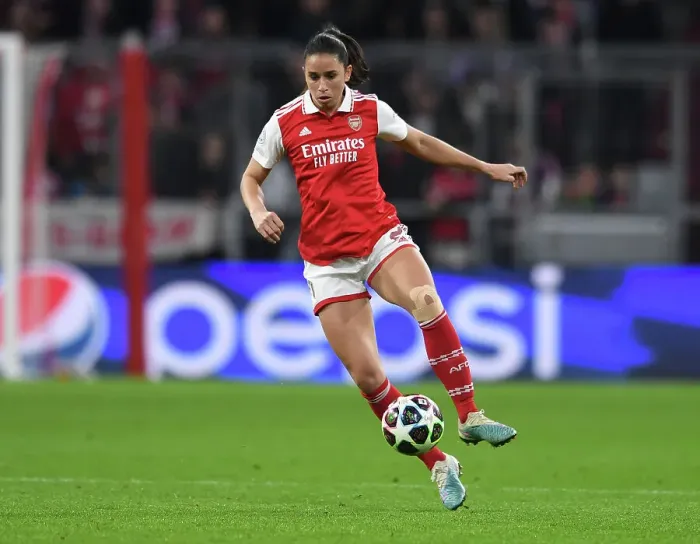 Framed Print : Arsenal vs. Bayern Munich: A Battle in the UEFA Women's Champions League Quarter-Finals