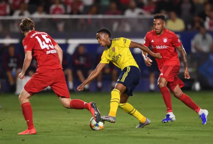 Framed Print : Arsenal vs Bayern Munich: International Champions Cup Clash in Los Angeles, 2019 - Battle for Supremacy