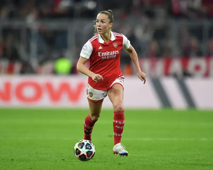 Framed Print : Arsenal vs. Bayern Munich: A Quarter-Final Battle in the UEFA Women's Champions League, Munich 2023