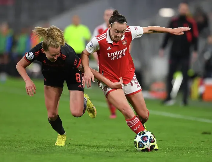 Framed Print : Arsenal vs. Bayern Munich: A UEFA Women's Champions League Quarter-Final Battle