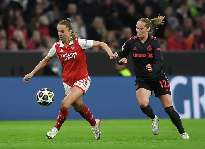 Framed Print : Arsenal vs. Bayern Munich: UEFA Women's Champions League Quarterfinals Showdown