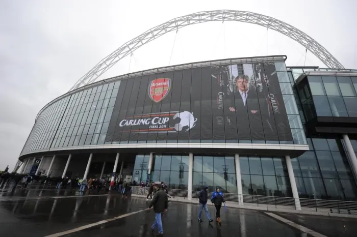 Framed Print : Arsenal vs Birmingham City: Carling Cup Final at Wembley Stadium, London (2011) Framed Print : Arsenal vs Birmingham City: Carling Cup Final at Wembley Stadium, London (2011)