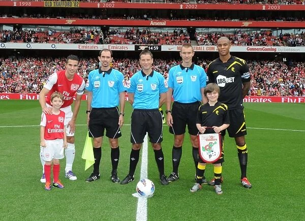 Arsenal vs. Bolton Wanderers: 2011-12 Premier League Showdown - Captains Pre-Match Handshake