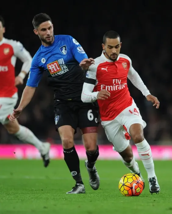 Framed Print : Arsenal vs Bournemouth: Walcott vs Surman - Premier League Showdown Framed Print : Arsenal vs Bournemouth: Walcott vs Surman - Premier League Showdown