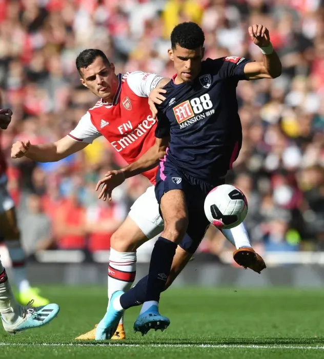 Framed Print : Arsenal vs Bournemouth: Xhaka vs Solanke Clash in Premier League Showdown