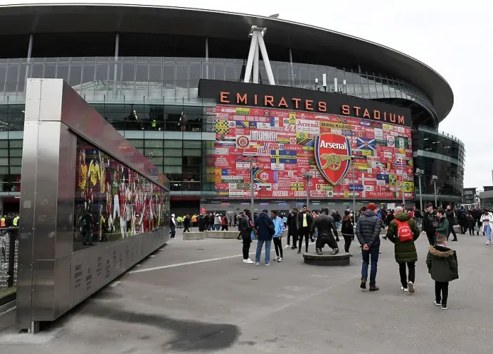 Framed Print : Arsenal vs Brentford: Fans Gather at Emirates Stadium for Premier League Clash, London, 2023