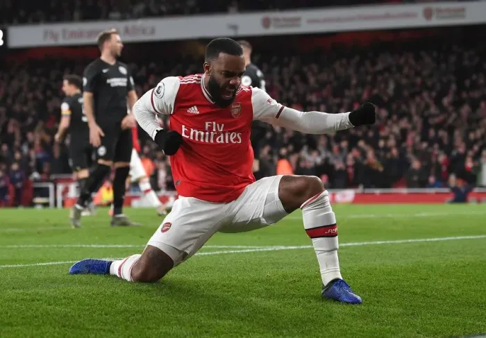 Framed Print : Arsenal vs Brighton: Alexandre in Action - Premier League, London