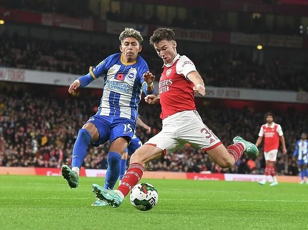 Arsenal vs Brighton & Hove Albion: Kieran Tierney Clashes with Jeremy Sarmiento in Carabao Cup Showdown