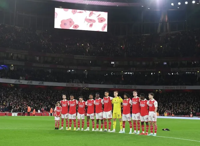Framed Print : Arsenal vs Brighton & Hove Albion: Carabao Cup Third Round - Team Line-Up