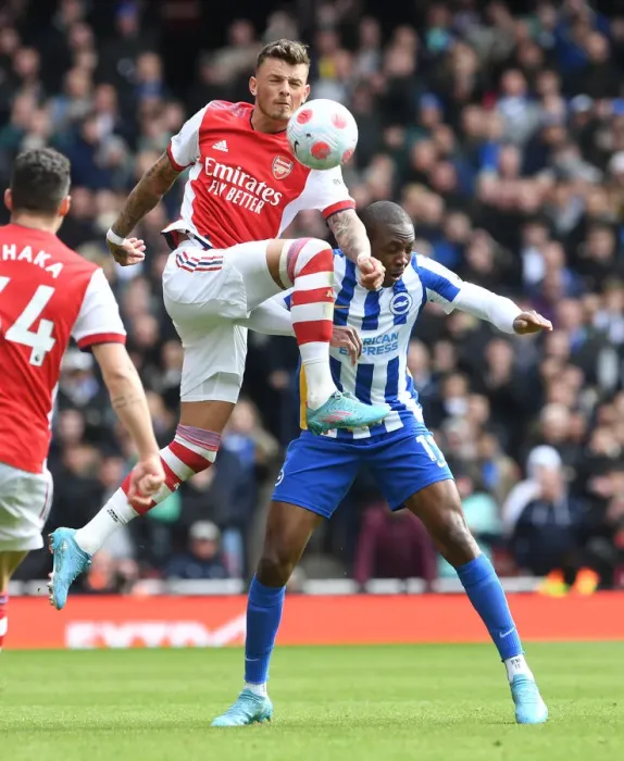 Framed Print : Arsenal vs Brighton: A Premier League Battle (April 2022) Framed Print : Arsenal vs Brighton: A Premier League Battle (April 2022)