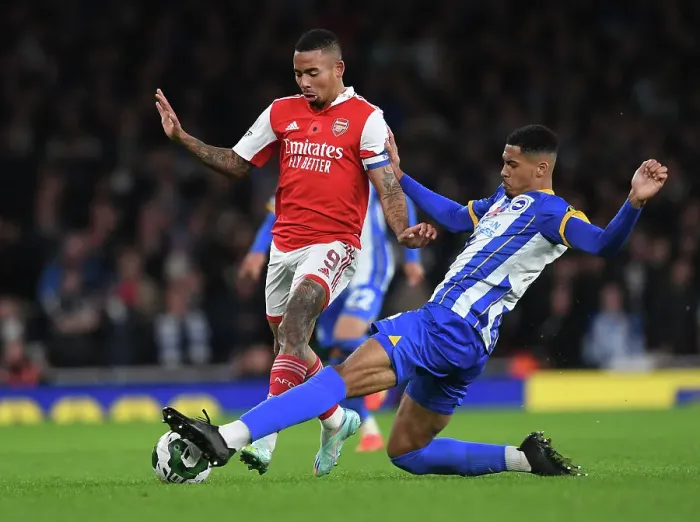 Framed Print : Arsenal vs Brighton: Tense Clash in Carabao Cup Third Round