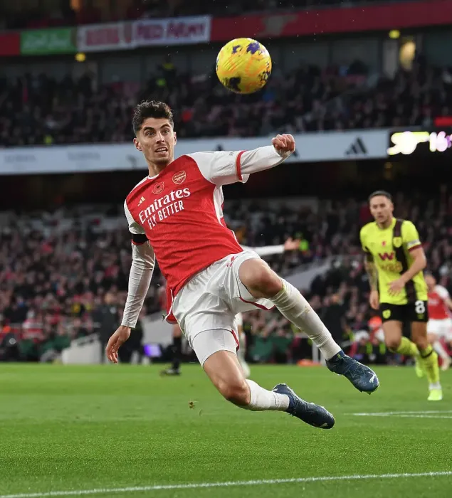 Framed Print : Arsenal vs Burnley: Kai Havertz Shines in Premier League Clash at Emirates Stadium (2023-24)