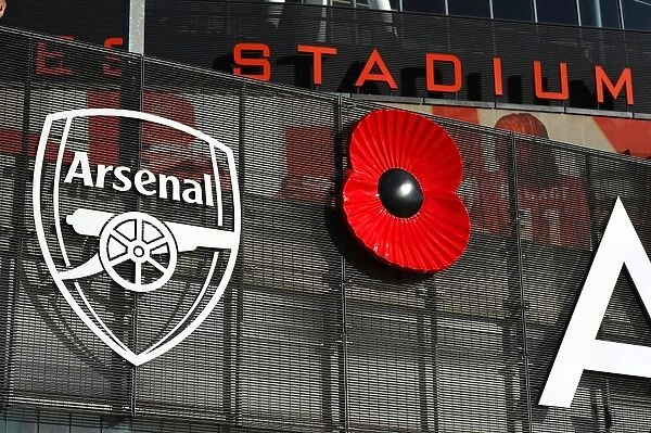 Arsenal vs. Burnley: Poppy Tribute at Emirates Stadium, Premier League 2014 / 15