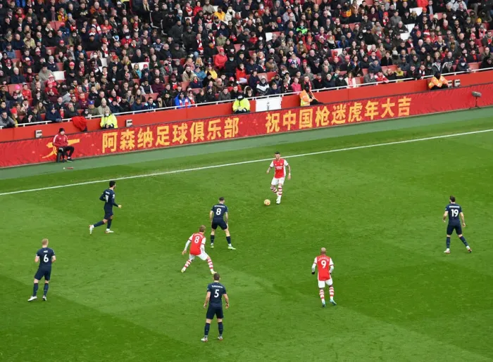 Framed Print : Arsenal vs Burnley: Premier League Battle Amidst Chinese New Year Celebrations at Emirates Stadium