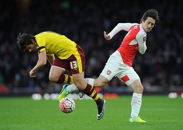 Arsenal vs. Burnley: Rosicky vs. Barton's FA Cup Battle at Emirates Stadium, 2016