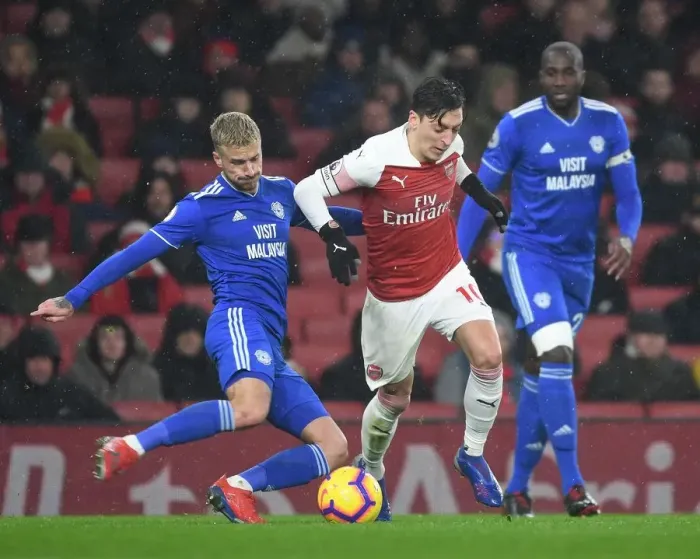 Framed Print : Arsenal vs. Cardiff: Premier League Showdown at Emirates Stadium Framed Print : Arsenal vs. Cardiff: Premier League Showdown at Emirates Stadium