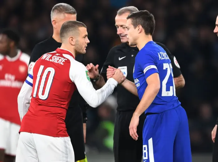 Framed Print : Arsenal vs. Chelsea: Jack Wilshere and Cesar Azpilicueta's Showdown in Carabao Cup Semi-Final at Stamford Bridge Framed Print : Arsenal vs. Chelsea: Jack Wilshere and Cesar Azpilicueta's Showdown in Carabao Cup Semi-Final at Stamford Bridge