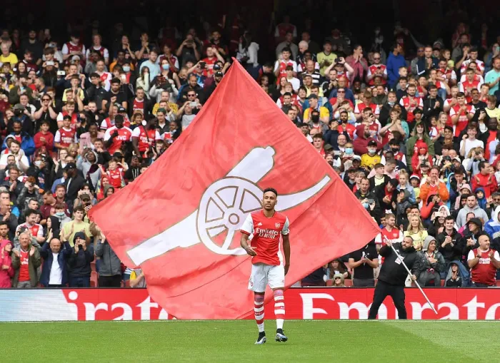 Framed Print : Arsenal vs Chelsea: Aubameyang's Determined Focus before Clash at Emirates Stadium
