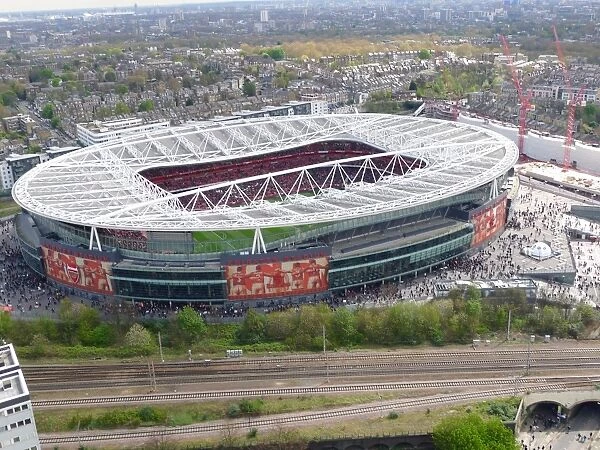Arsenal vs. Chelsea: Barclays Premier League - Aerial View of Emirates Stadium