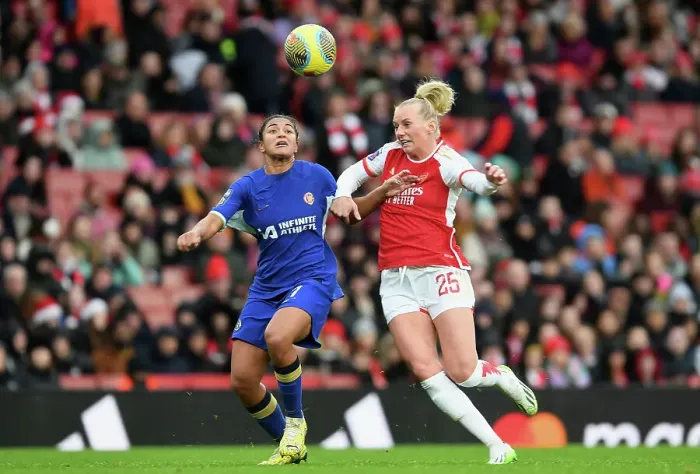 Framed Print : Arsenal vs. Chelsea: A Battle for Possession in the Barclays Women's Super League (2023-24) Framed Print : Arsenal vs. Chelsea: A Battle for Possession in the Barclays Women's Super League (2023-24)