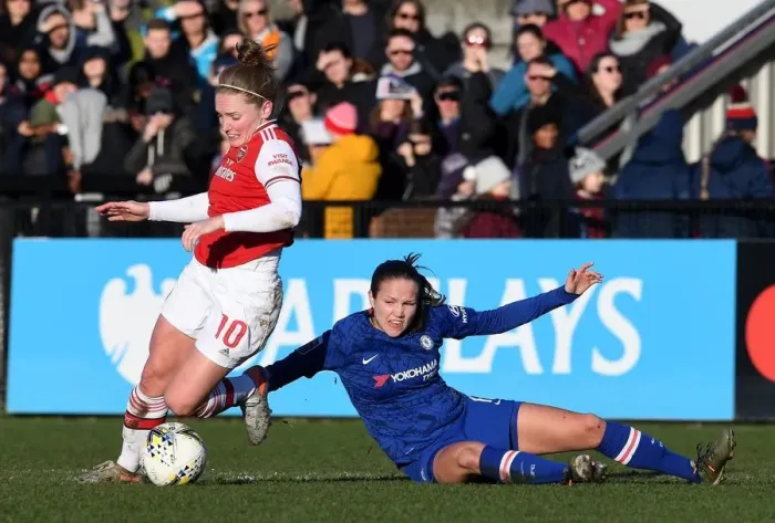 Framed Print : Arsenal vs. Chelsea: A Battle of Wills in the FA WSL - Kim Little vs. Guro Reiten Framed Print : Arsenal vs. Chelsea: A Battle of Wills in the FA WSL - Kim Little vs. Guro Reiten