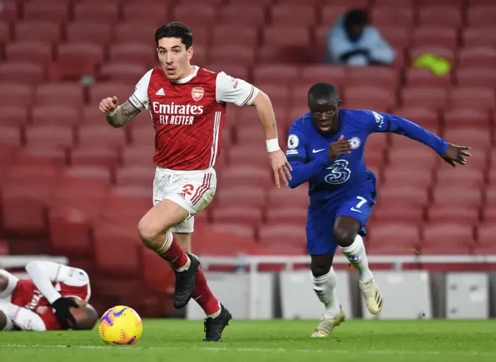 Framed Print : Arsenal vs. Chelsea: Bellerin vs. Kante Battle in the Premier League